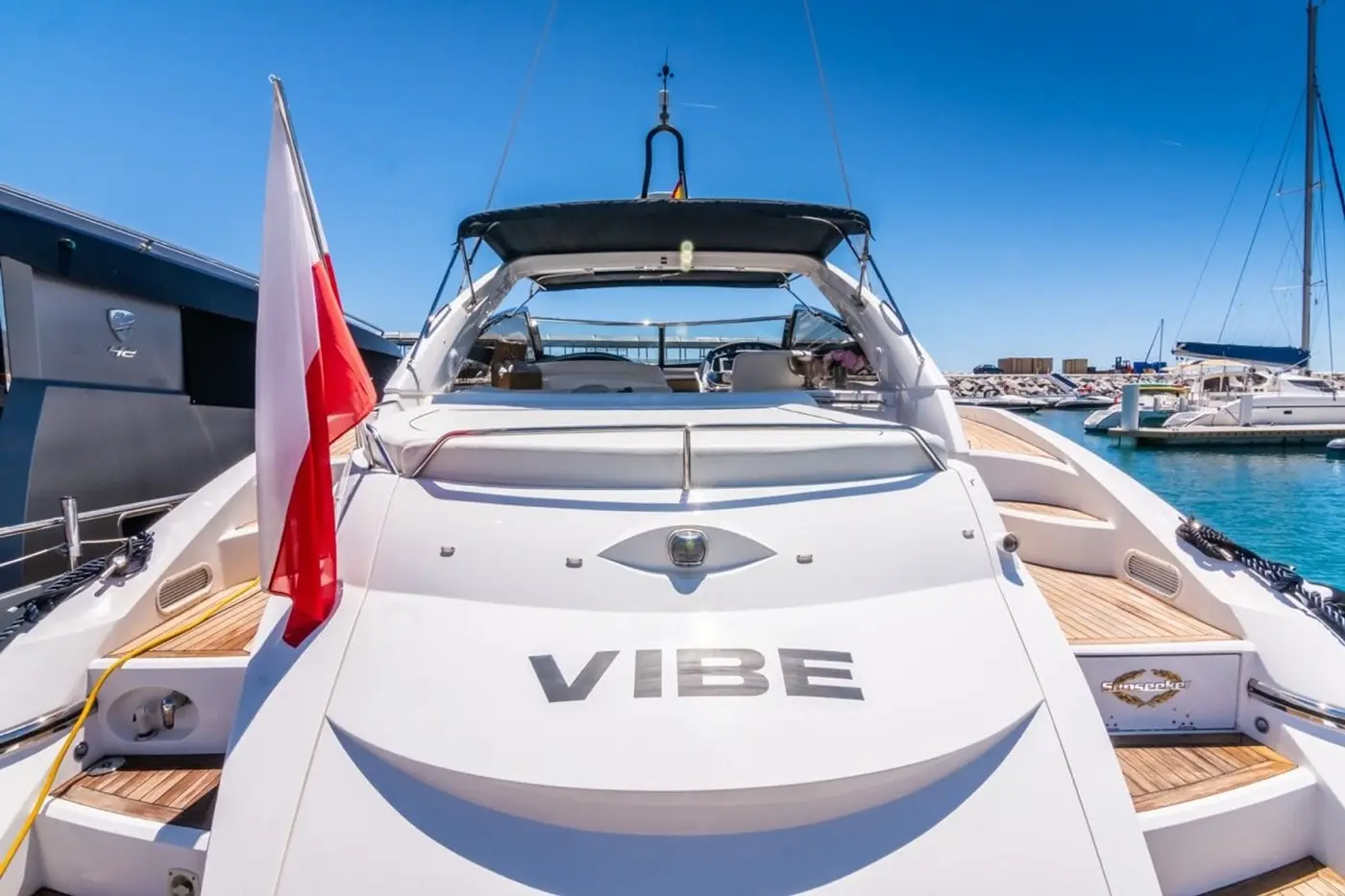 Sunseeker Predator 55 Vibe moored in Puerto Banús